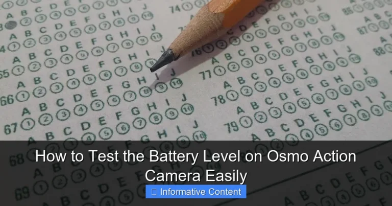 How to Test the Battery Level on Osmo Action Camera Easily