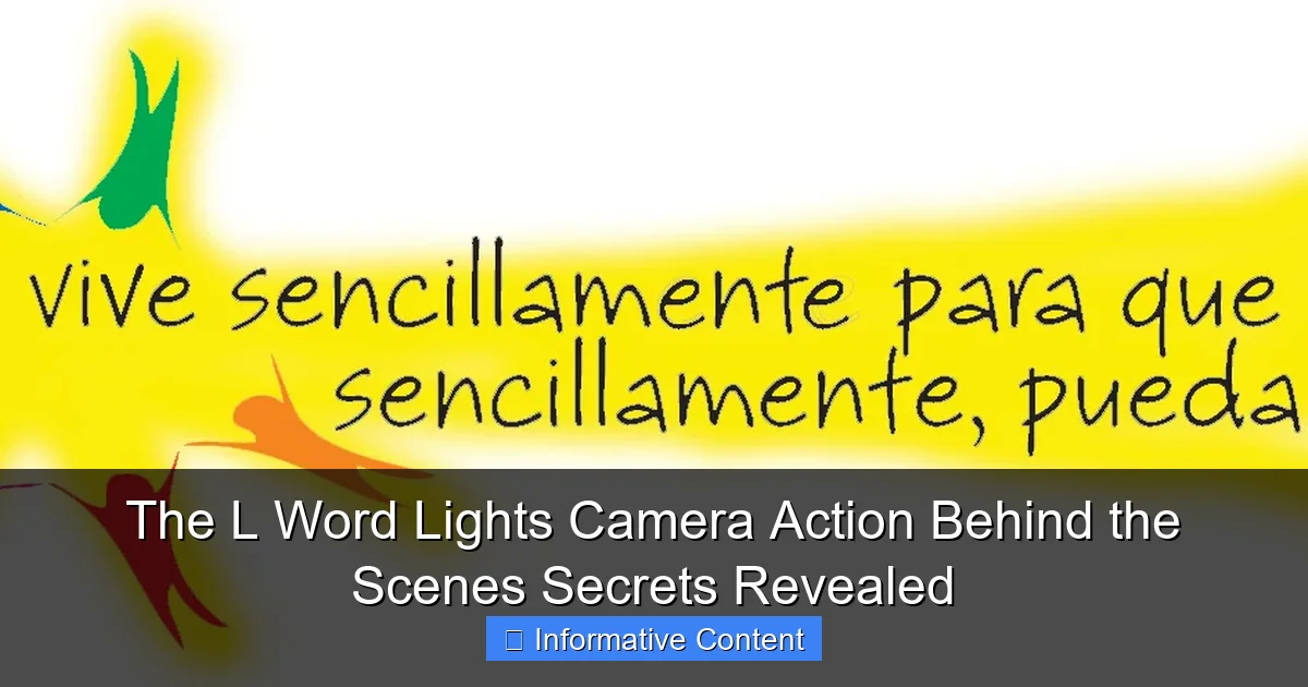 The L Word Lights Camera Action Behind the Scenes Secrets Revealed