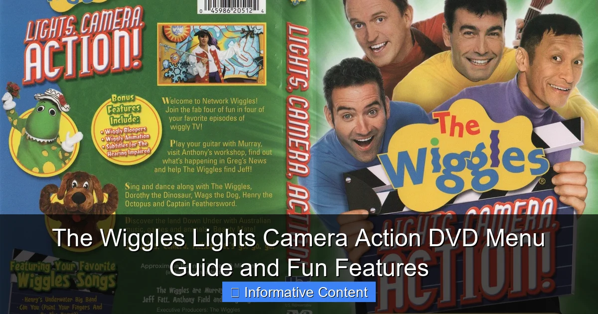 The Wiggles Lights Camera Action DVD Menu Guide and Fun Features