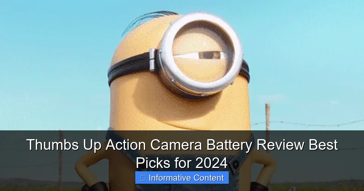 Thumbs Up Action Camera Battery Review Best Picks for 2024