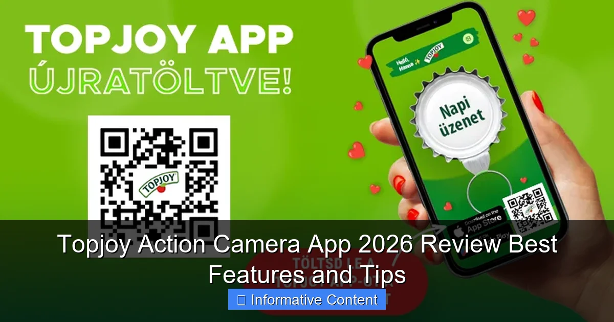 Topjoy Action Camera App 2026 Review Best Features and Tips