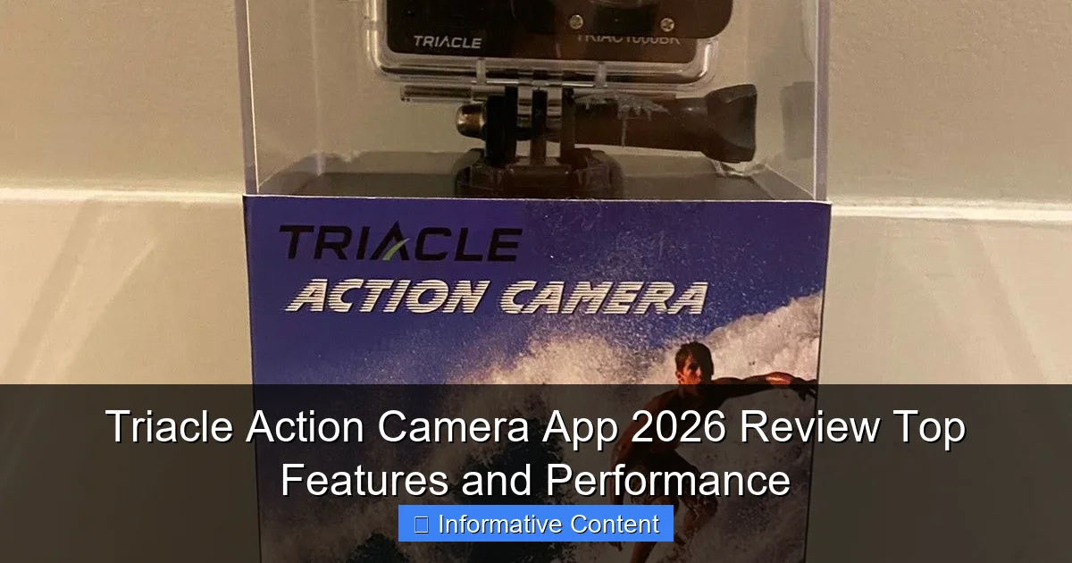 Triacle Action Camera App 2026 Review Top Features and Performance