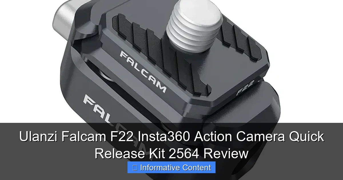 Ulanzi Falcam F22 Insta360 Action Camera Quick Release Kit 2564 Review