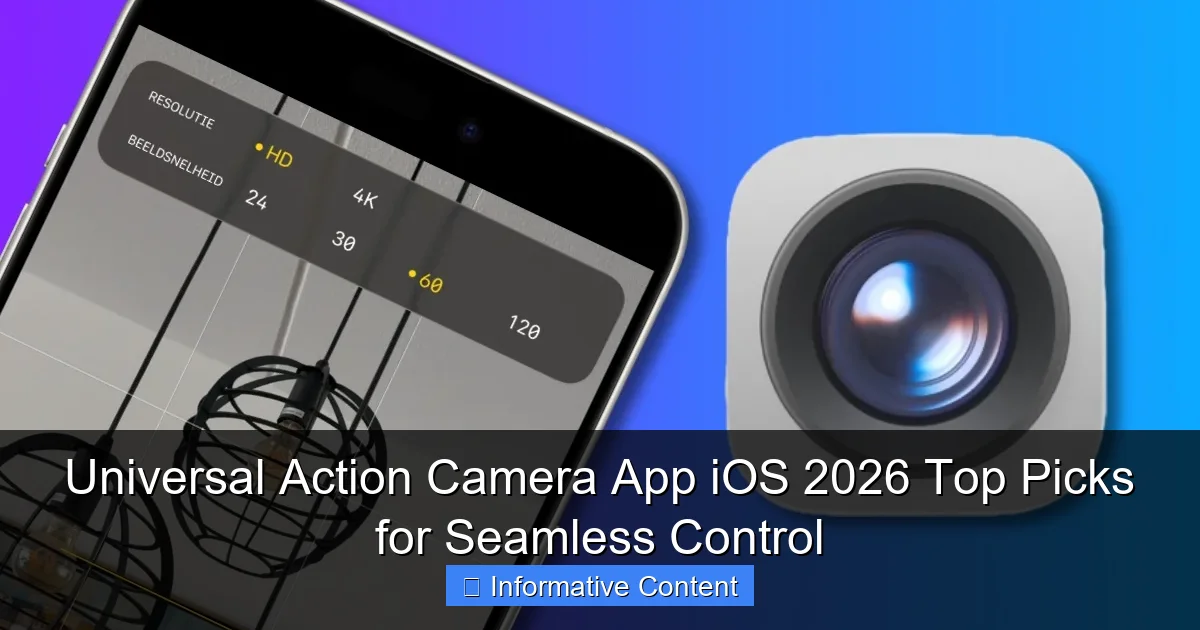 Universal Action Camera App iOS 2026 Top Picks for Seamless Control