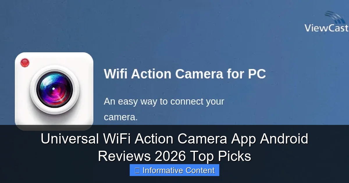 Universal WiFi Action Camera App Android Reviews 2026 Top Picks
