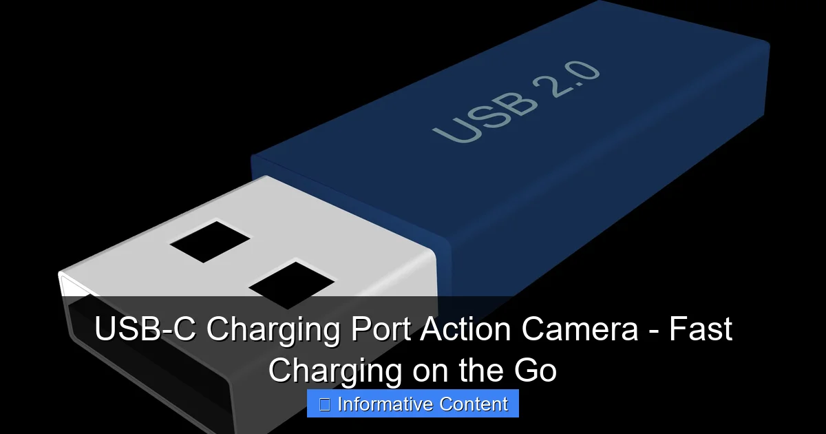 USB-C Charging Port Action Camera - Fast Charging on the Go
