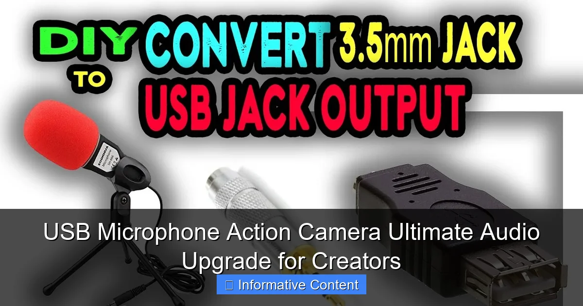 USB Microphone Action Camera Ultimate Audio Upgrade for Creators