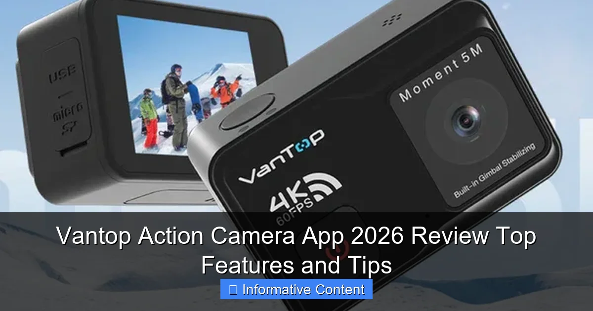 Vantop Action Camera App 2026 Review Top Features and Tips