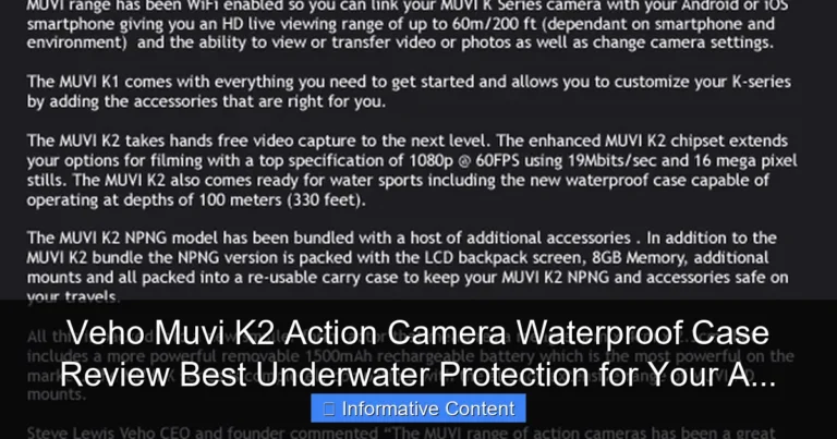 Veho Muvi K2 Action Camera Waterproof Case Review Best Underwater Protection for Your A...