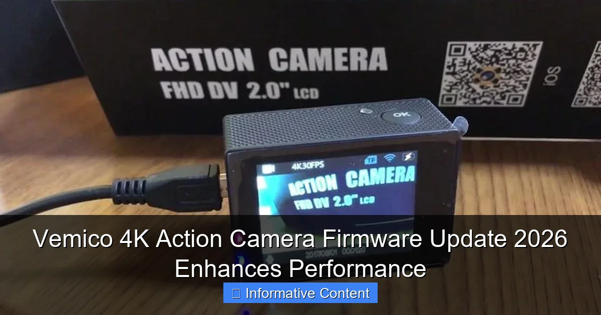 Vemico 4K Action Camera Firmware Update 2026 Enhances Performance
