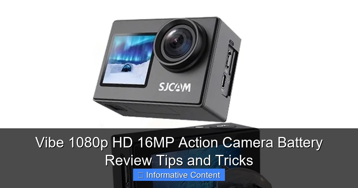Vibe 1080p HD 16MP Action Camera Battery Review Tips and Tricks
