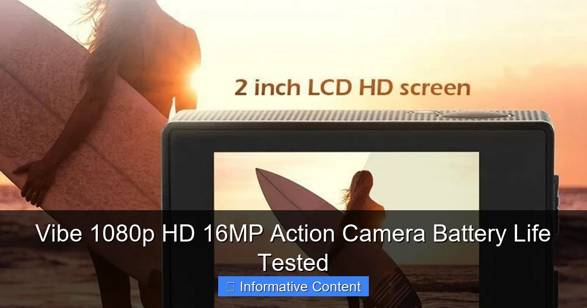Vibe 1080p HD 16MP Action Camera Battery Life Tested