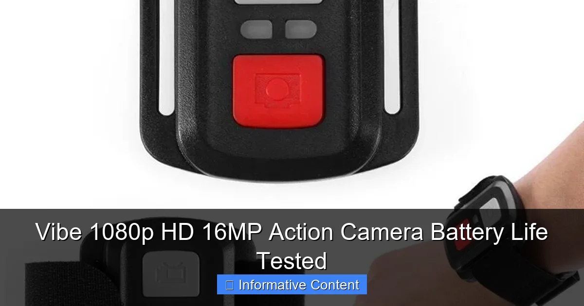 Vibe 1080p HD 16MP Action Camera Battery Life Tested