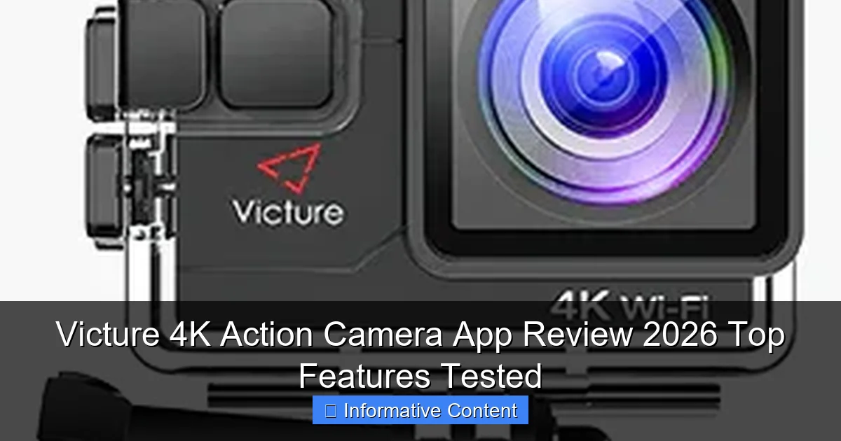 Victure 4K Action Camera App Review 2026 Top Features Tested