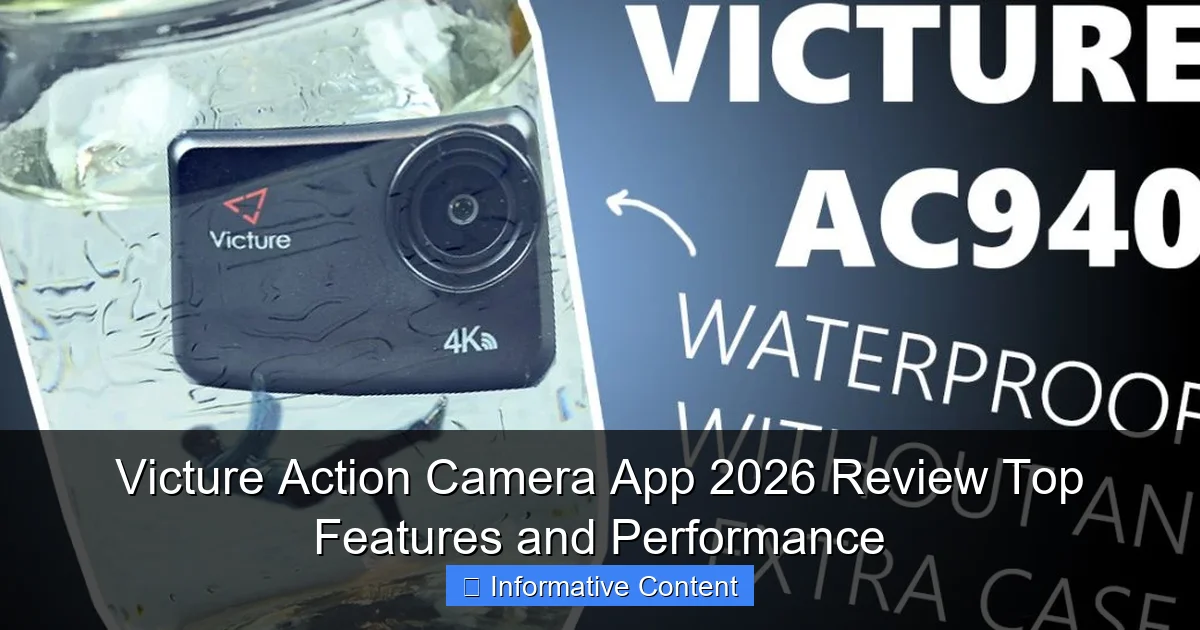 Victure Action Camera App 2026 Review Top Features and Performance