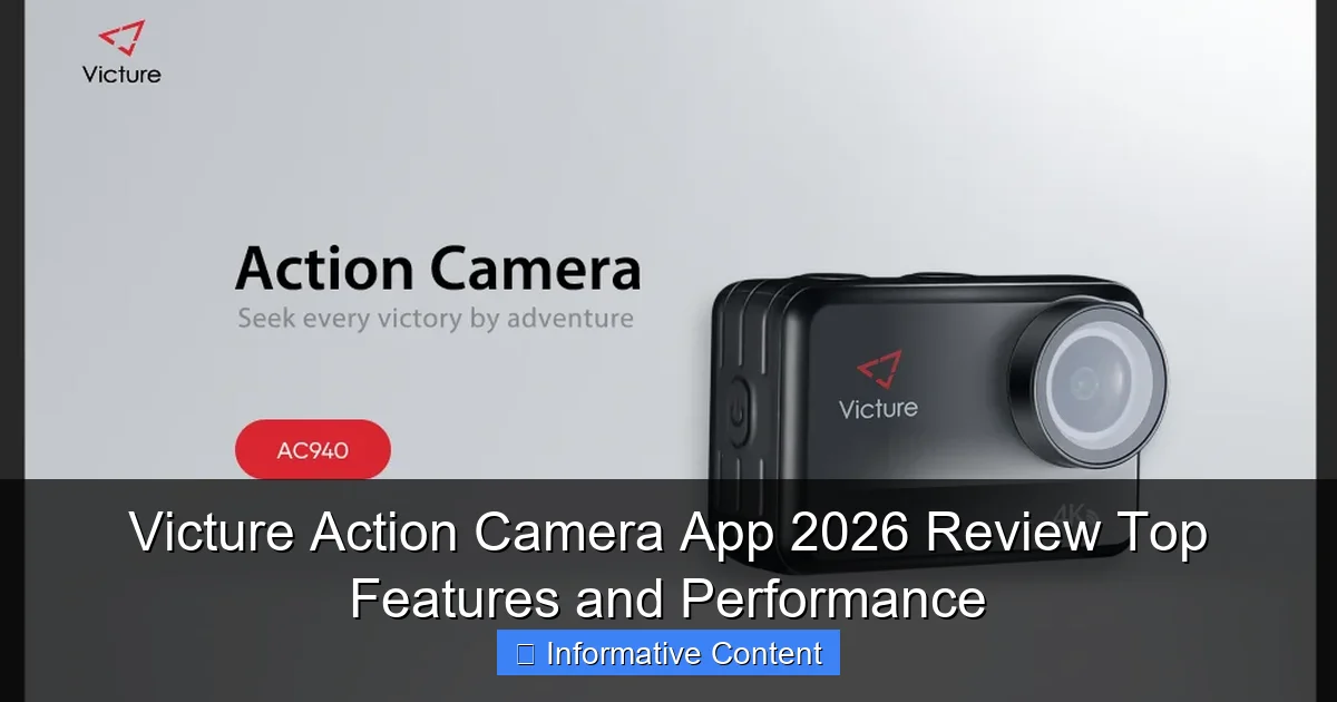 Victure Action Camera App 2026 Review Top Features and Performance