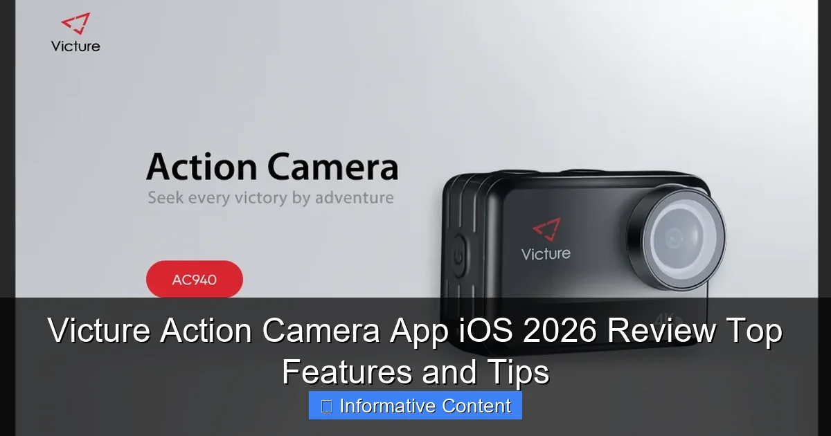 Victure Action Camera App iOS 2026 Review Top Features and Tips