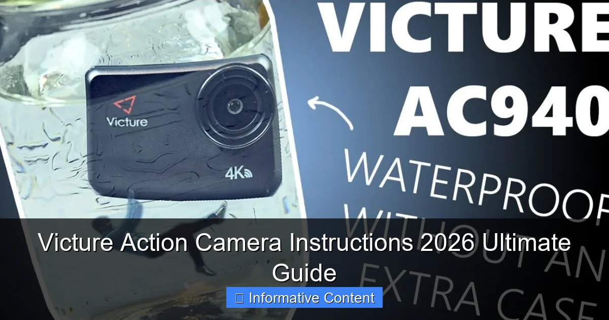 Victure Action Camera Instructions 2026 Ultimate Guide