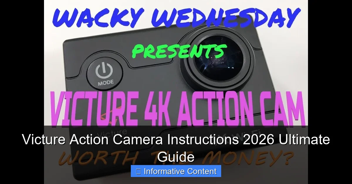 Victure Action Camera Instructions 2026 Ultimate Guide