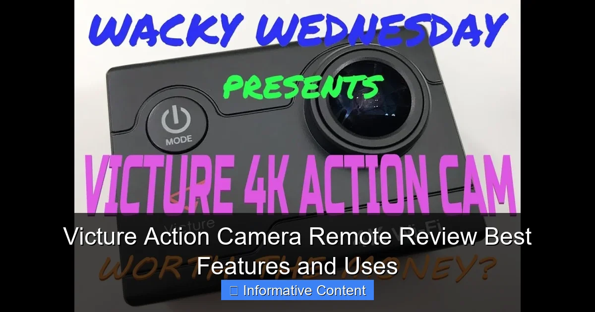 Victure Action Camera Remote Review Best Features and Uses
