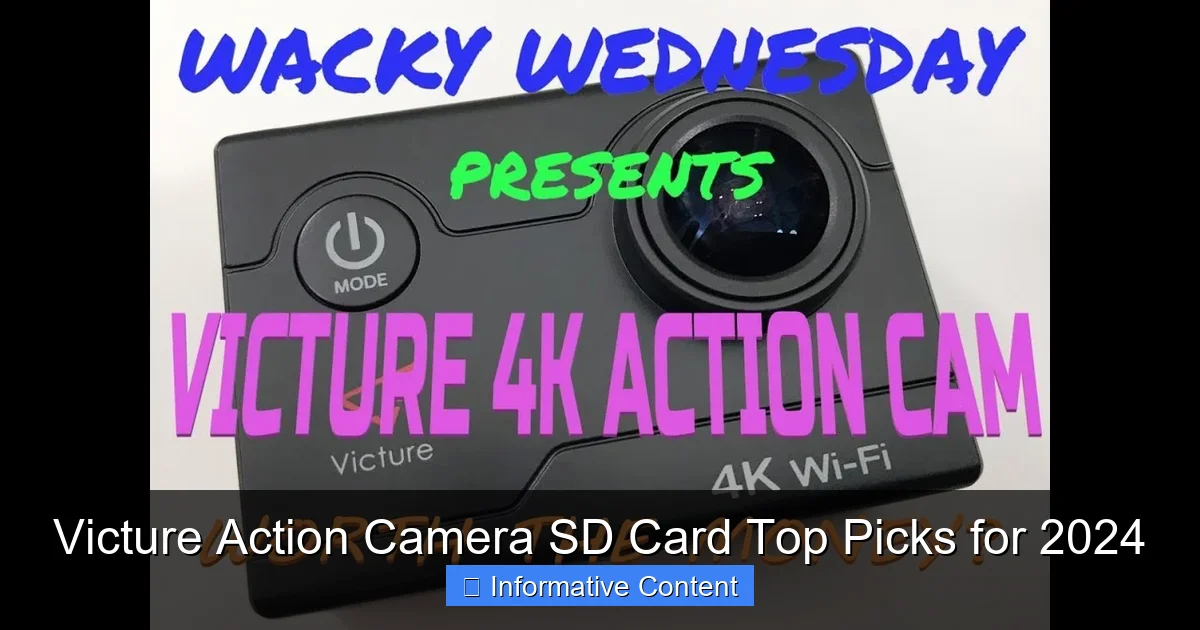 Victure Action Camera SD Card Top Picks for 2024