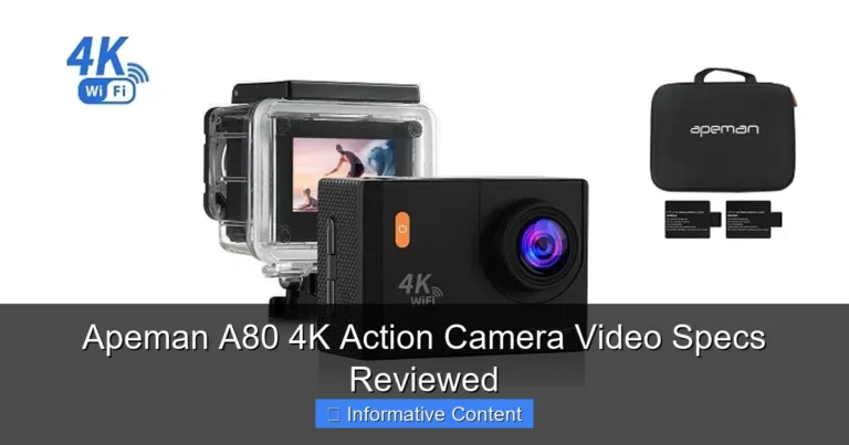 Apeman A80 4K Action Camera Video Specs Reviewed