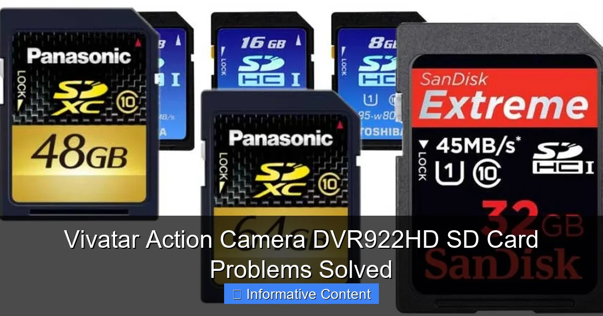 Vivatar Action Camera DVR922HD SD Card Problems Solved