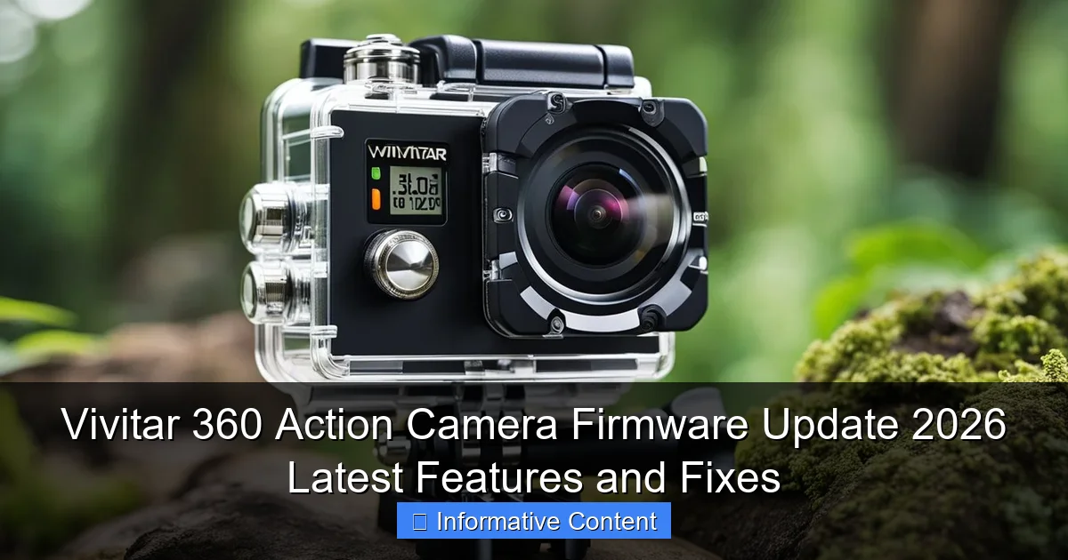 Vivitar 360 Action Camera Firmware Update 2026 Latest Features and Fixes