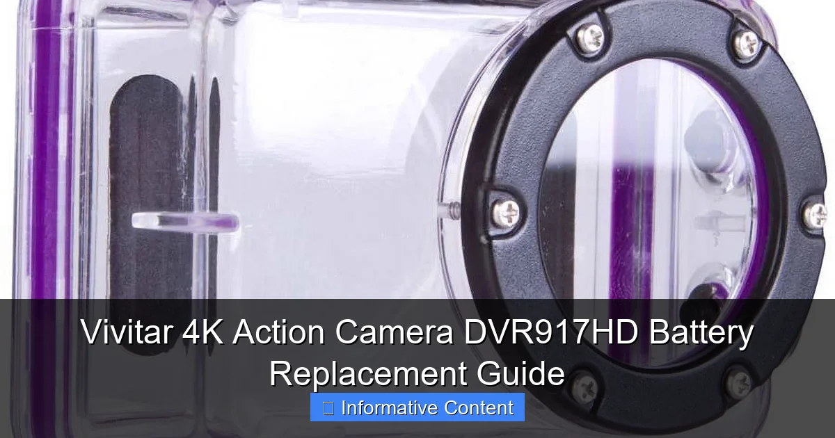 Vivitar 4K Action Camera DVR917HD Battery Replacement Guide