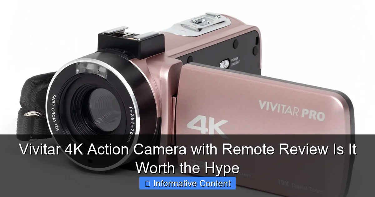 Vivitar 4K Action Camera with Remote Review Is It Worth the Hype