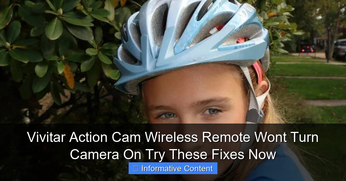 Vivitar Action Cam Wireless Remote Wont Turn Camera On Try These Fixes Now