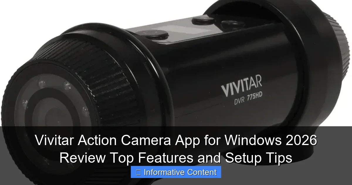 Vivitar Action Camera App for Windows 2026 Review Top Features and Setup Tips