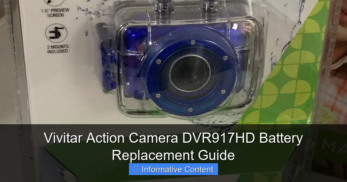 Vivitar Action Camera DVR917HD Battery Replacement Guide