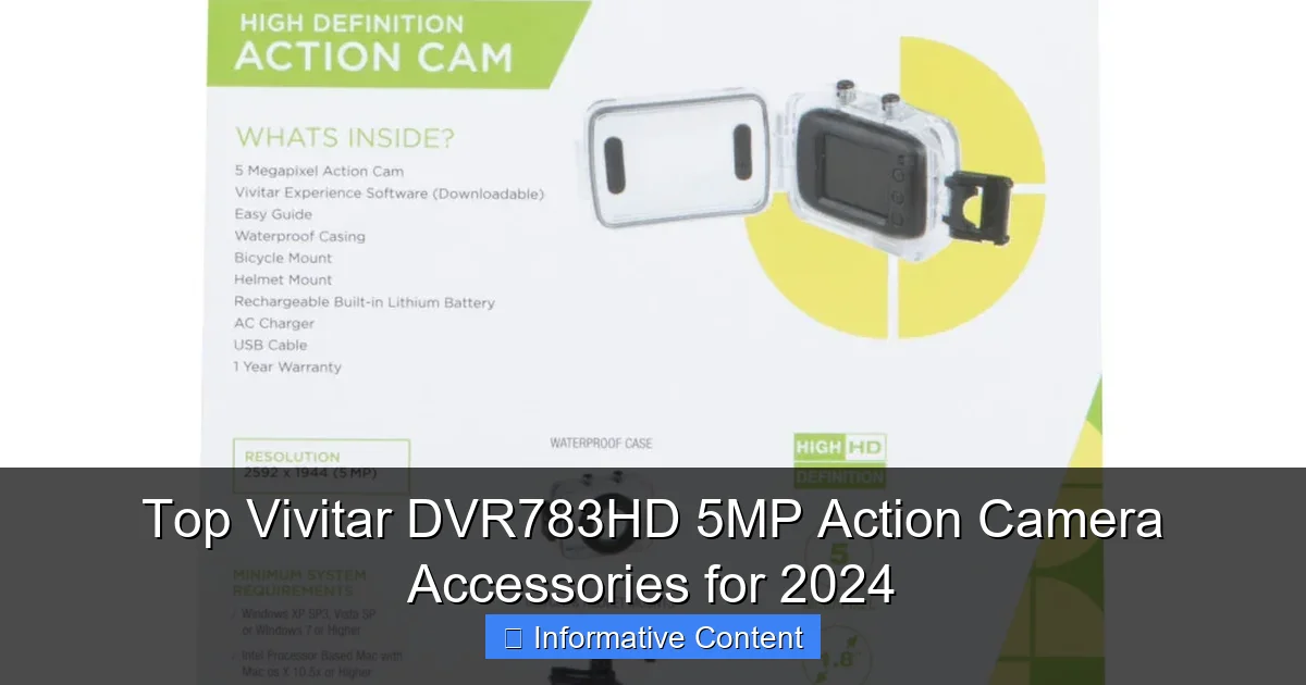 Top Vivitar DVR783HD 5MP Action Camera Accessories for 2024