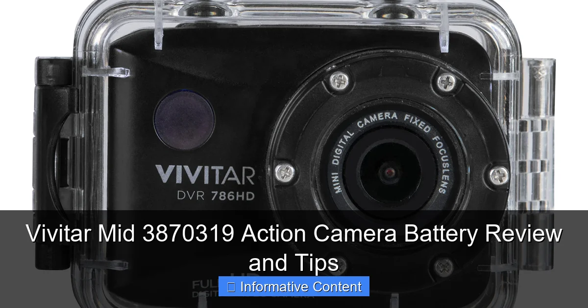 Vivitar Mid 3870319 Action Camera Battery Review and Tips