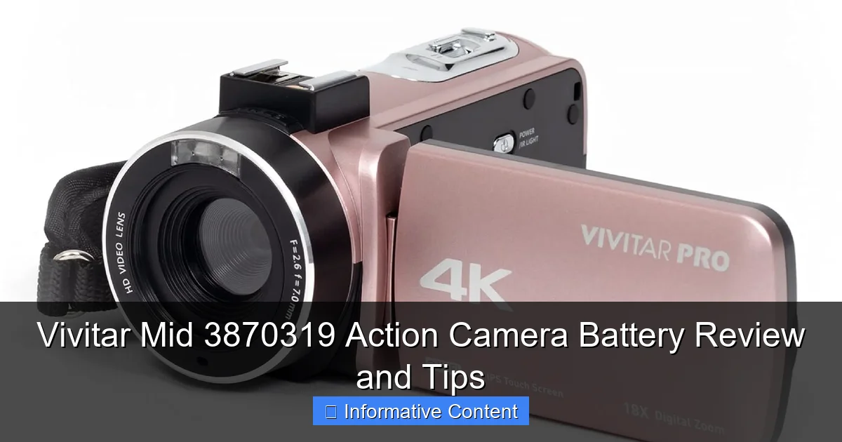 Vivitar Mid 3870319 Action Camera Battery Review and Tips