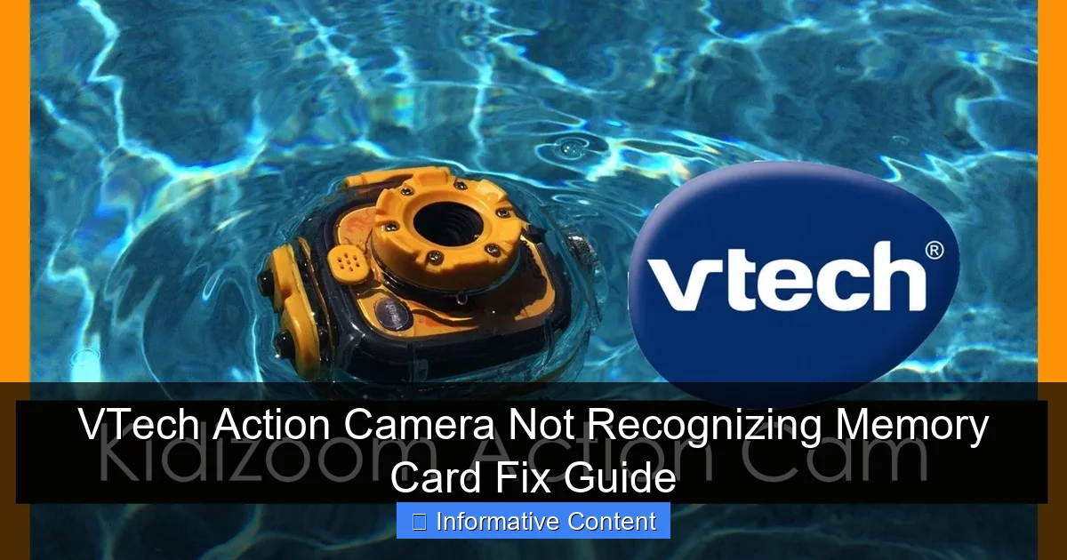VTech Action Camera Not Recognizing Memory Card Fix Guide