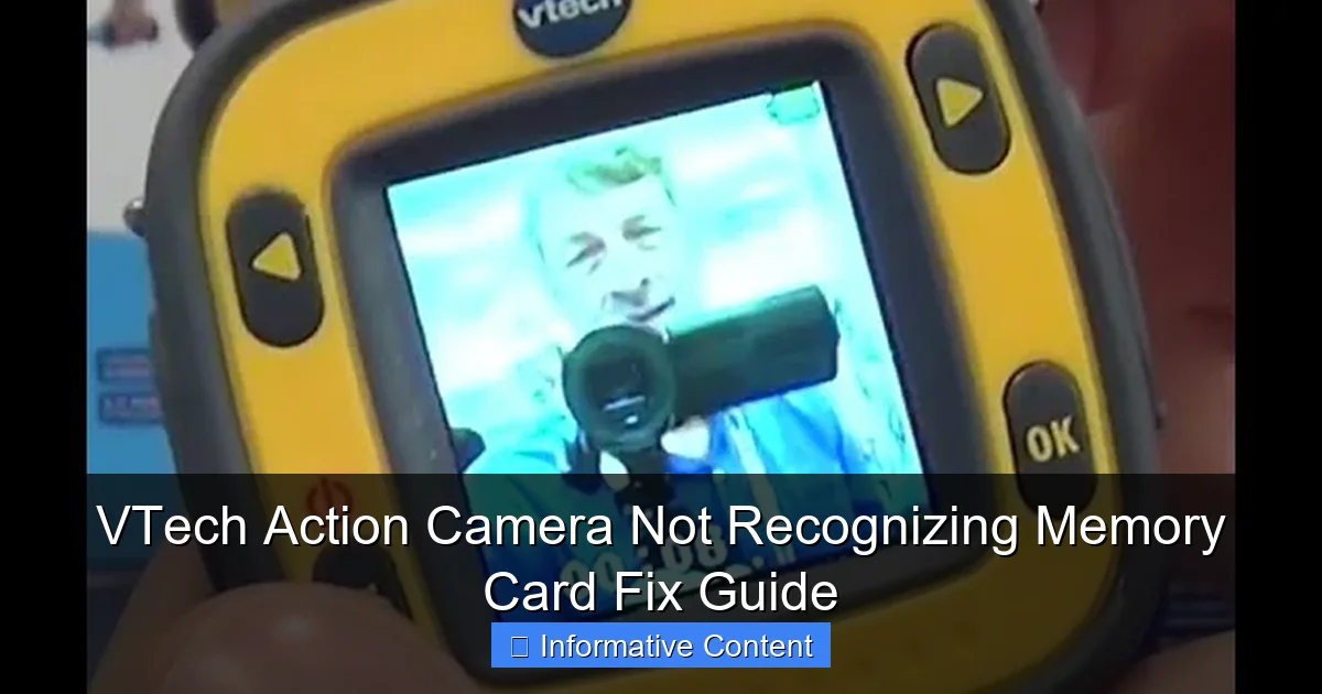 VTech Action Camera Not Recognizing Memory Card Fix Guide