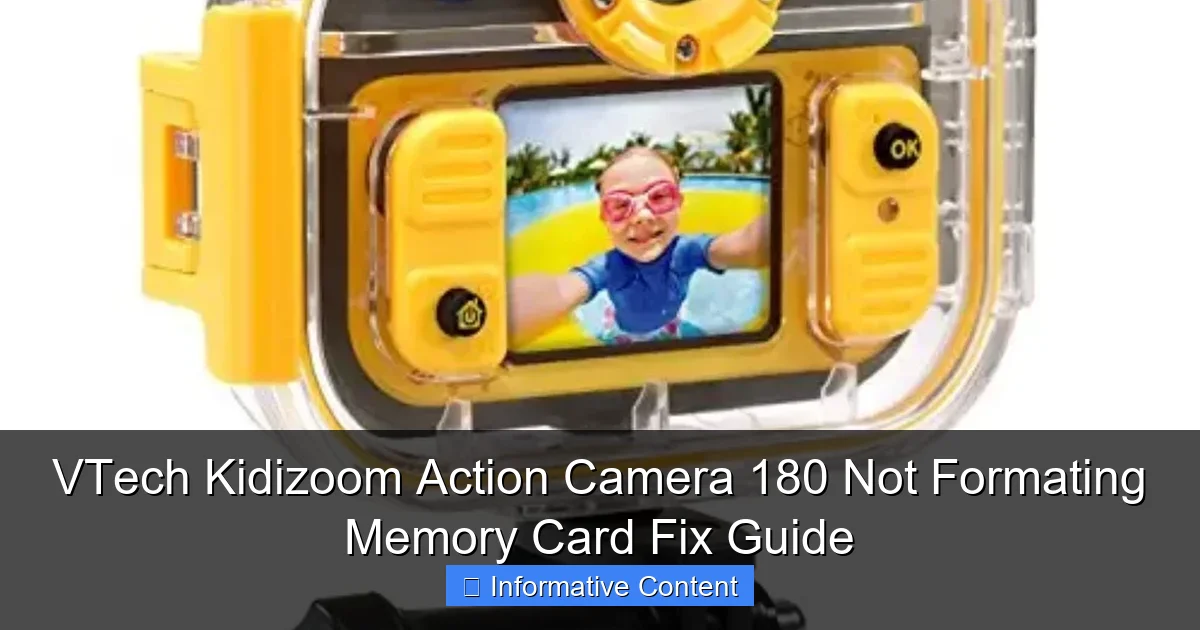 VTech Kidizoom Action Camera 180 Not Formating Memory Card Fix Guide