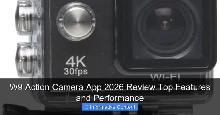 W9 Action Camera App 2026 Review Top Features and Performance