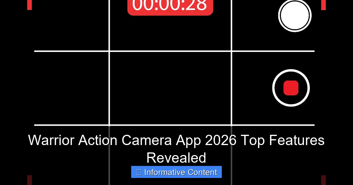 Warrior Action Camera App 2026 Top Features Revealed