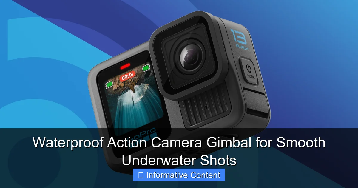 Waterproof Action Camera Gimbal for Smooth Underwater Shots