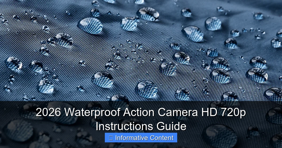 2026 Waterproof Action Camera HD 720p Instructions Guide