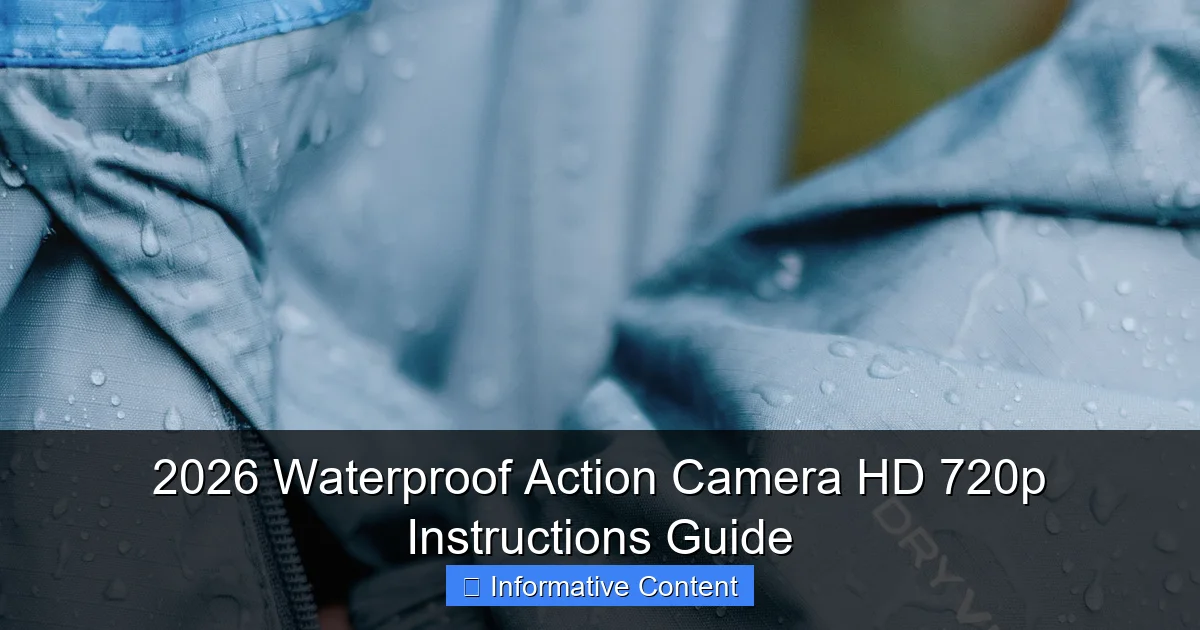 2026 Waterproof Action Camera HD 720p Instructions Guide