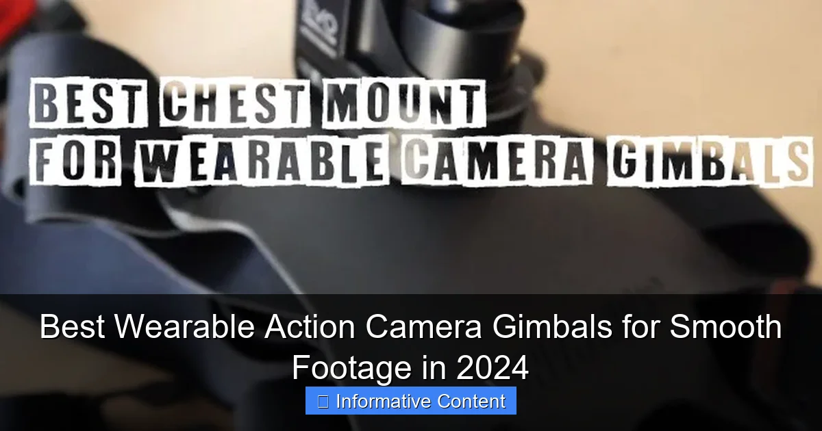 Best Wearable Action Camera Gimbals for Smooth Footage in 2024