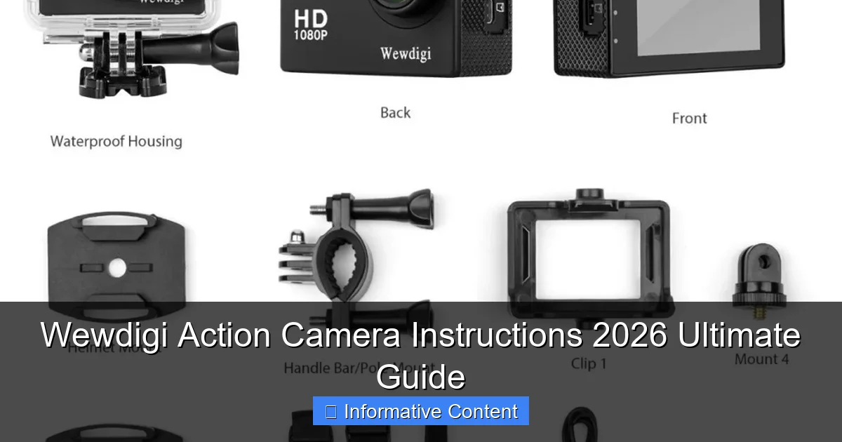 Wewdigi Action Camera Instructions 2026 Ultimate Guide