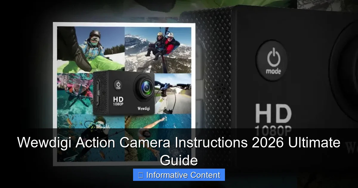 Wewdigi Action Camera Instructions 2026 Ultimate Guide