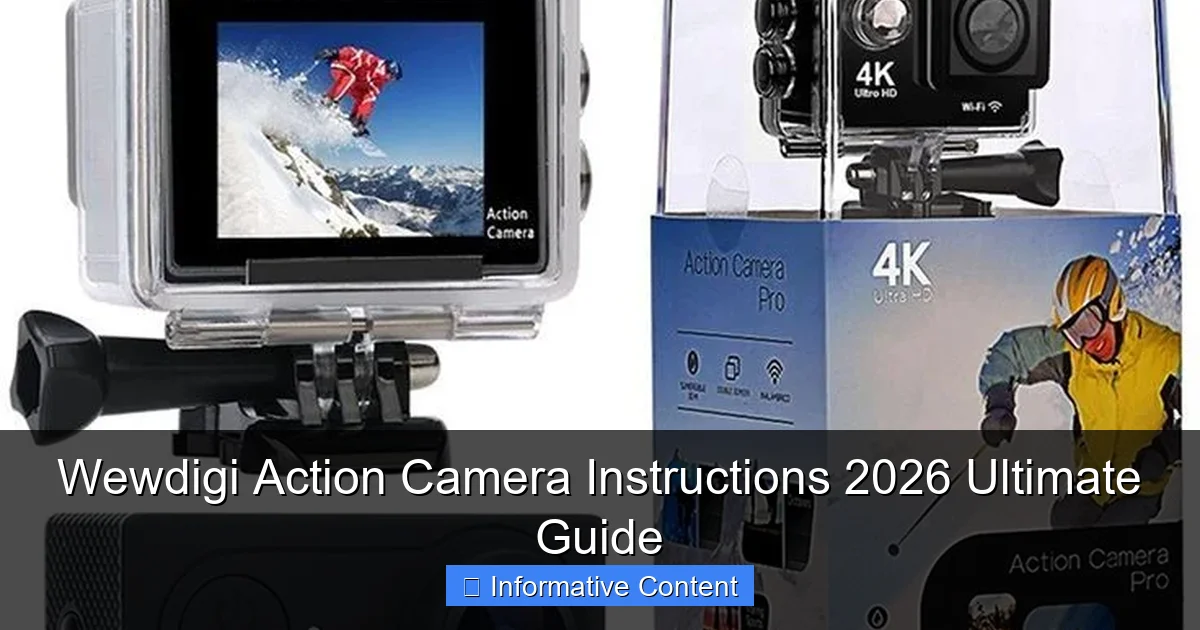 Wewdigi Action Camera Instructions 2026 Ultimate Guide
