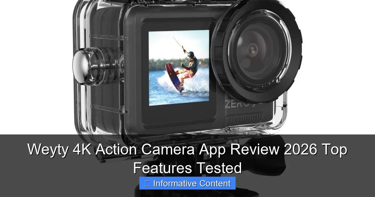 Weyty 4K Action Camera App Review 2026 Top Features Tested