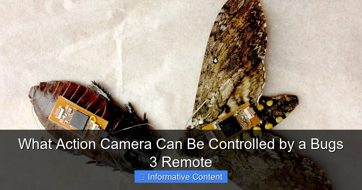 What Action Camera Can Be Controlled by a Bugs 3 Remote